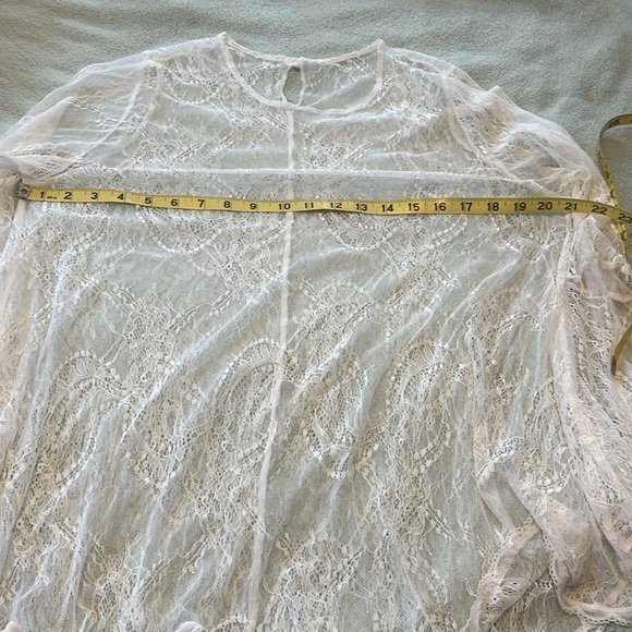 Modern Movement Elegant Boho Lace Sheer Top - White - Picture 8 of 8